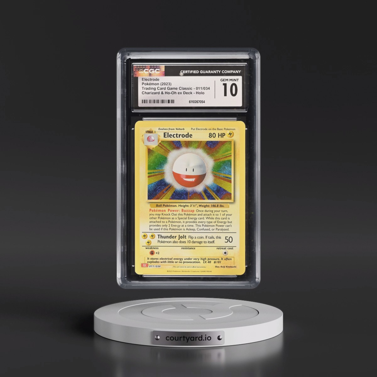 2023 Trading Card Game Classic - CLV, CLC, CLB #011/034 Electrode - Charizard & Ho-Oh ex Deck - CLC Holo (CGC 10 GEM MINT)