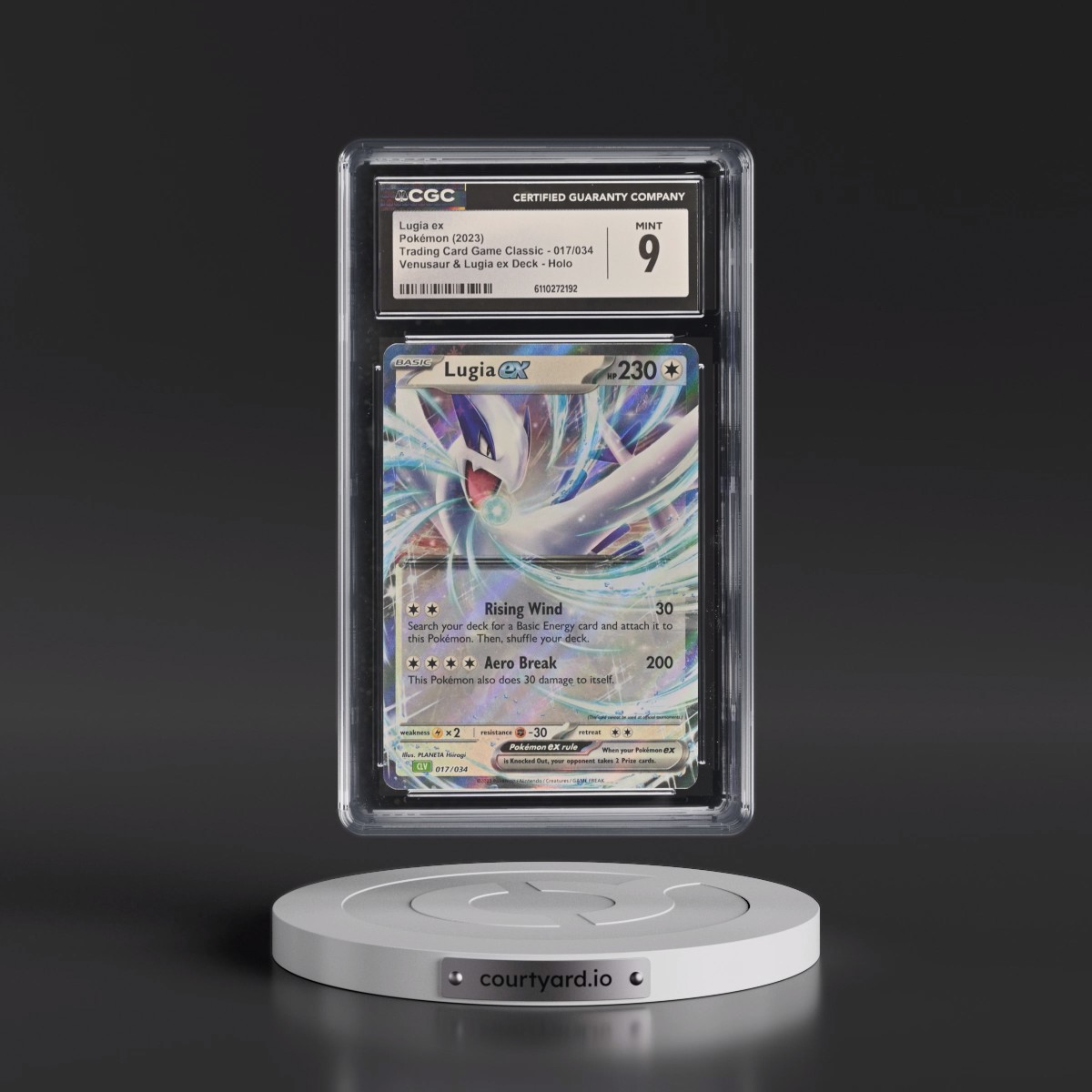 2023 Trading Card Game Classic - CLV, CLC, CLB #017/034 Lugia ex - Venusaur & Lugia ex Deck - CLV Holo (CGC 9 MINT)