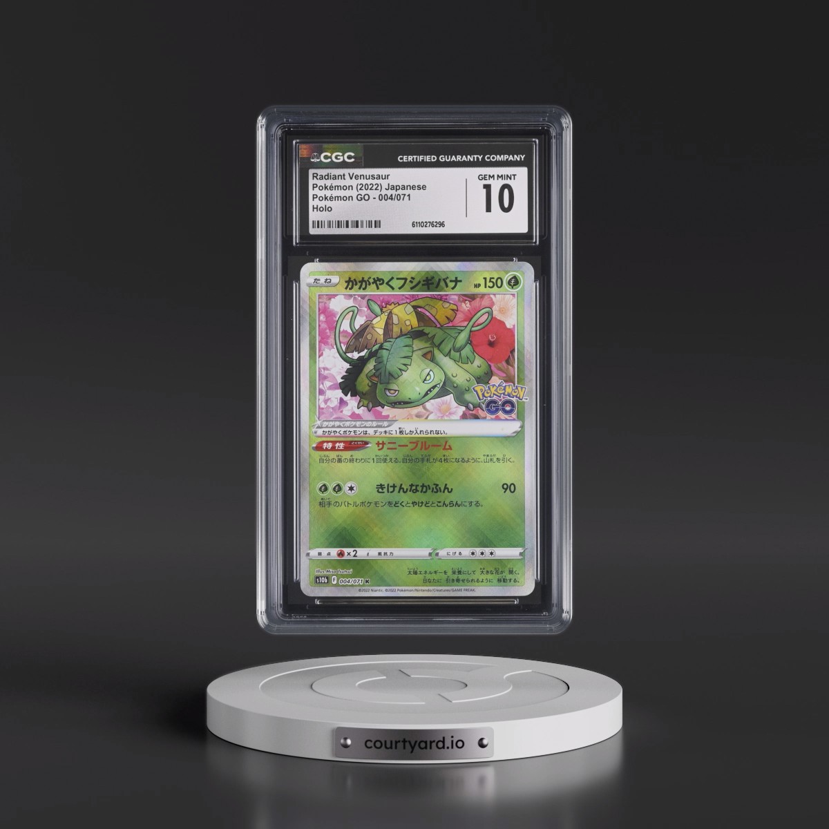 2022 Pokémon GO #004/071 Radiant Venusaur - Holo (CGC 10 GEM MINT)