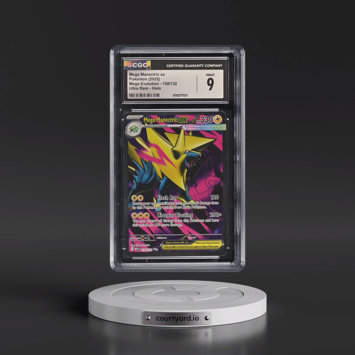 2025 Mega Evolution - MEG EN #158/132 Mega Manectric ex - Ultra Rare Holo (CGC 9 MINT)