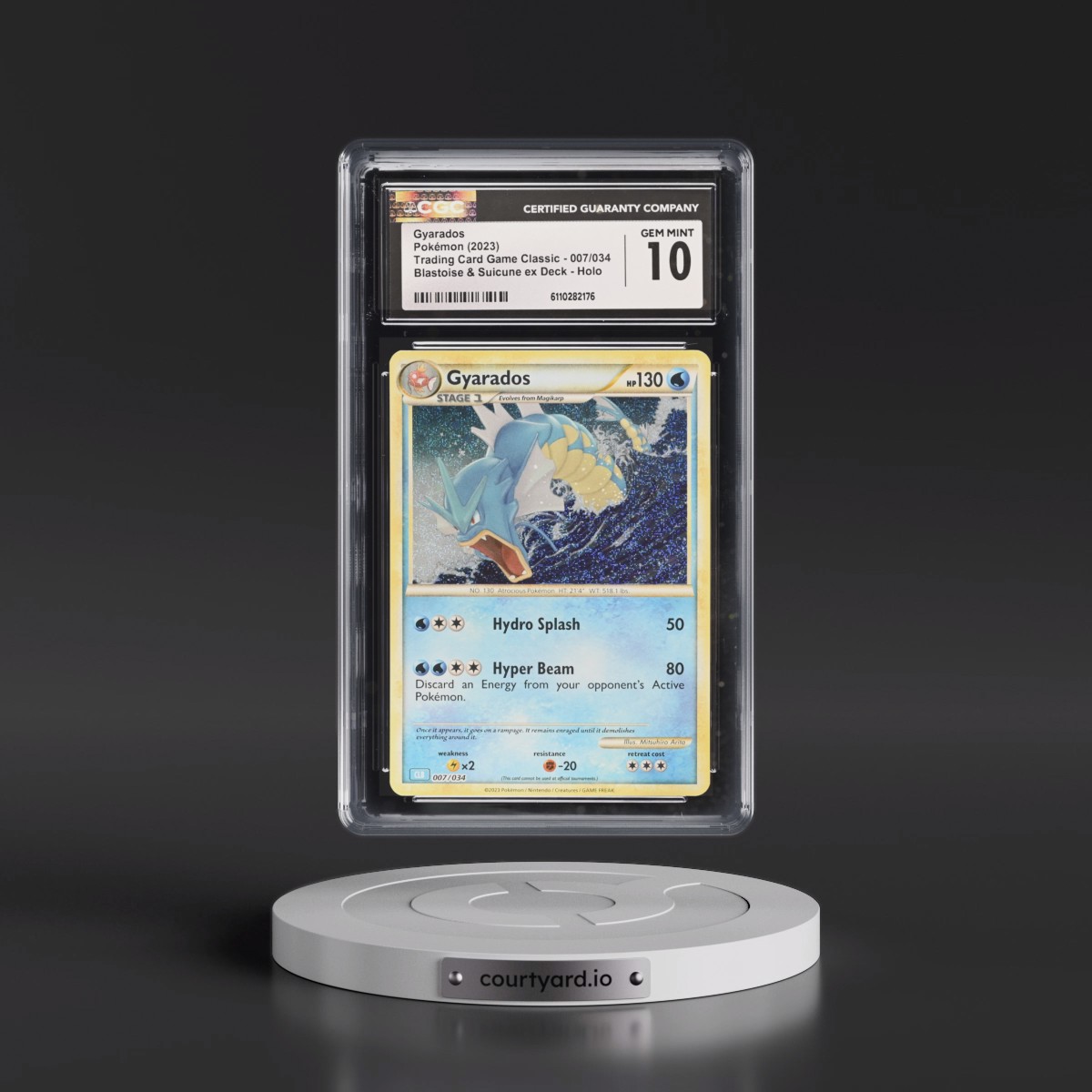 2023 Trading Card Game Classic - CLV, CLC, CLB Gyarados - Blastoise & Suicune ex Deck - CLB Holo #007/034 CGC 10