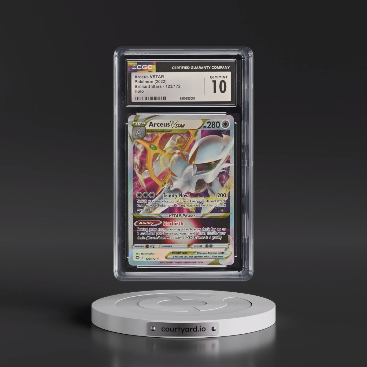 2022 Brilliant Stars #123/172 Arceus VSTAR - Holo (CGC 10 GEM MINT)