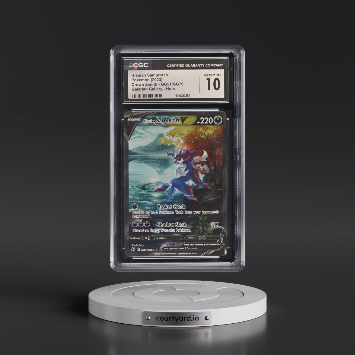 2023 Crown Zenith #GG51/GG70 Hisuian Samurott V - Galarian Gallery Holo (CGC 10 GEM MINT)