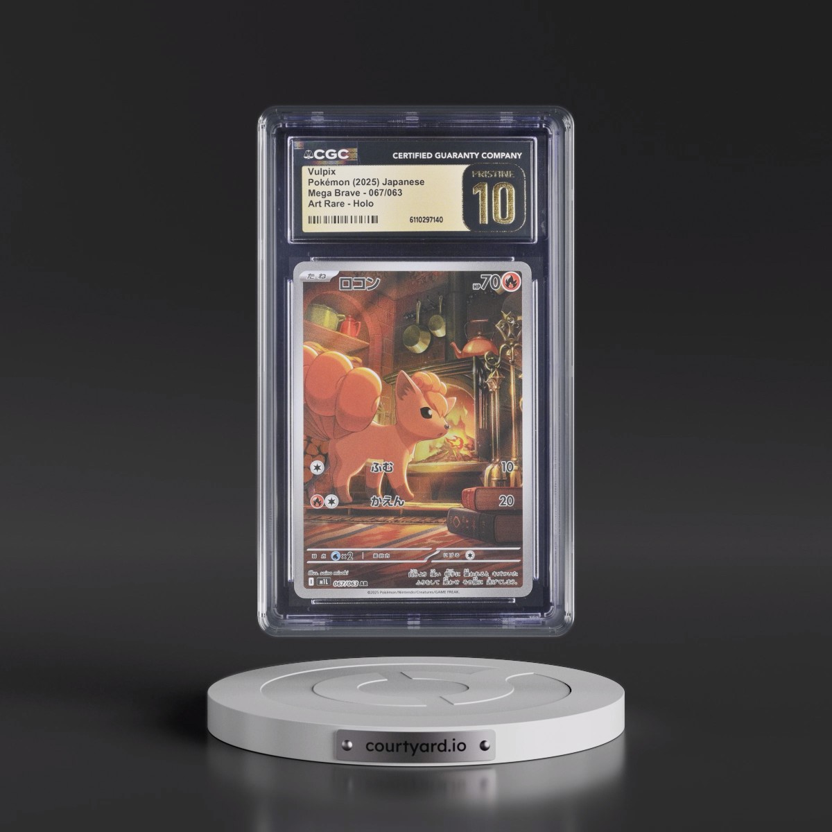 2025 Mega Brave - M1L #067/063 Vulpix - Art Rare Holo (CGC 10 PRISTINE)