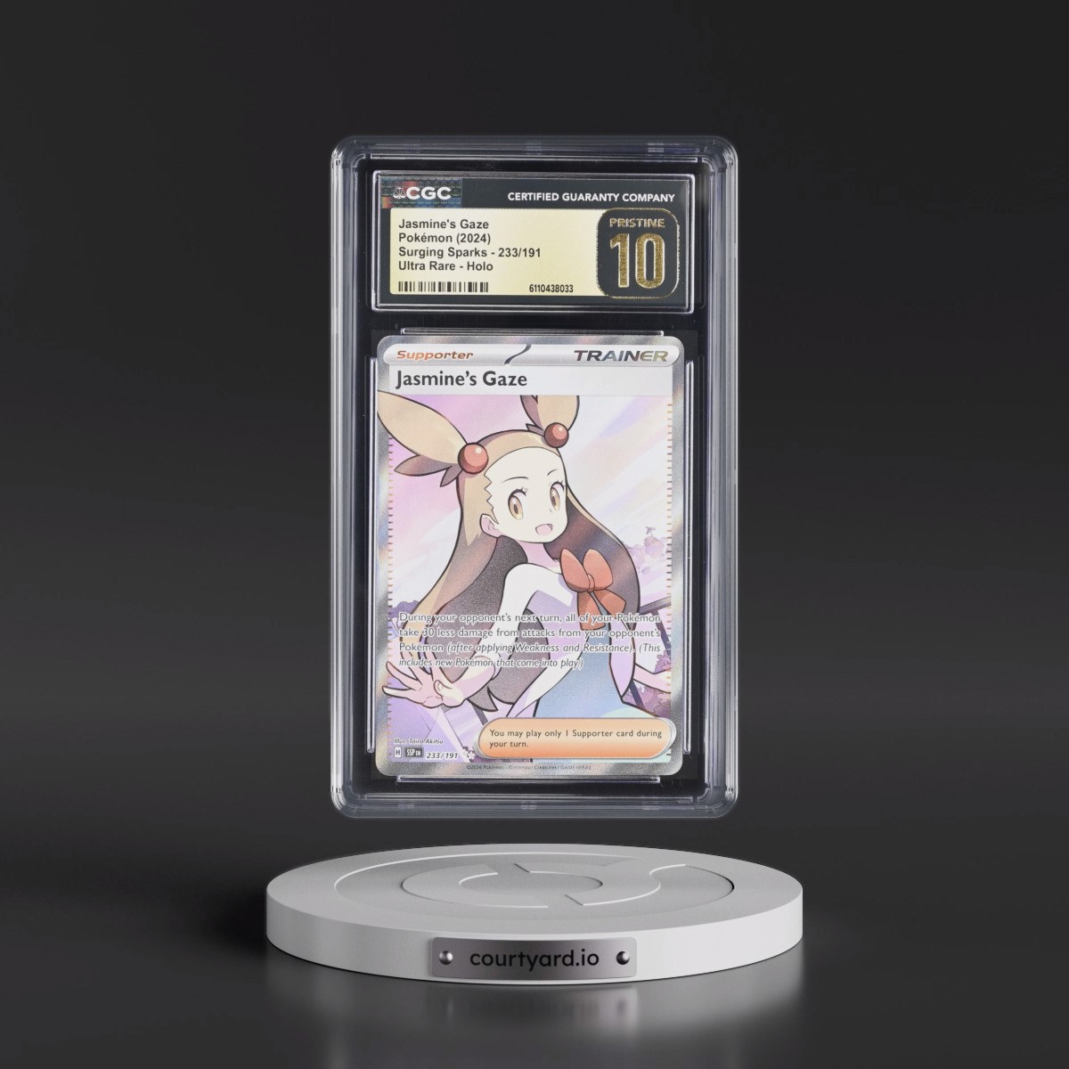 2024 Surging Sparks - SSP EN #233/191 Jasmine's Gaze - Ultra Rare Holo (CGC 10 PRISTINE)