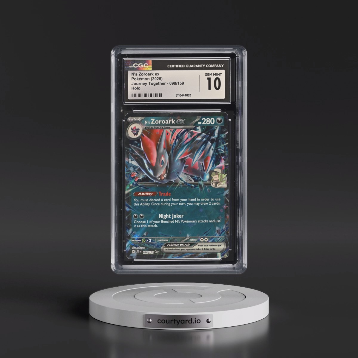 2024 Journey Together - JTG EN #098/159 N's Zoroark ex - Holo (CGC 10 GEM MINT)