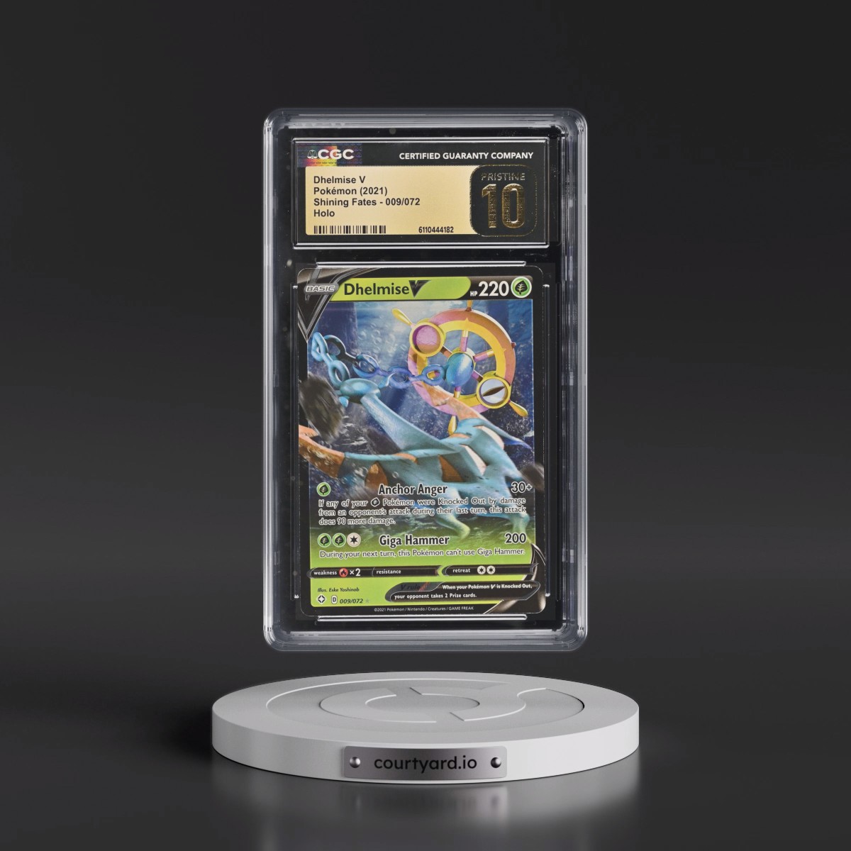2021 Shining Fates #009/072 Dhelmise V - Holo (CGC 10 PRISTINE)