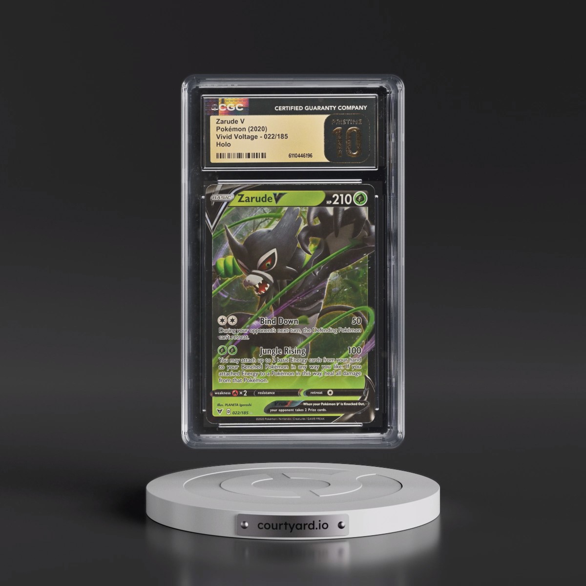 2020 Vivid Voltage #022/185 Zarude V - Holo (CGC 10 PRISTINE)