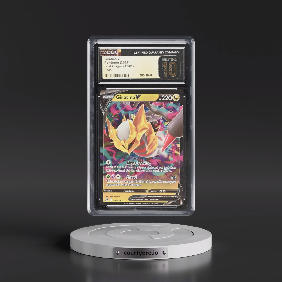 2022 Lost Origin #130/196 Giratina V - Holo (CGC 10 PRISTINE)