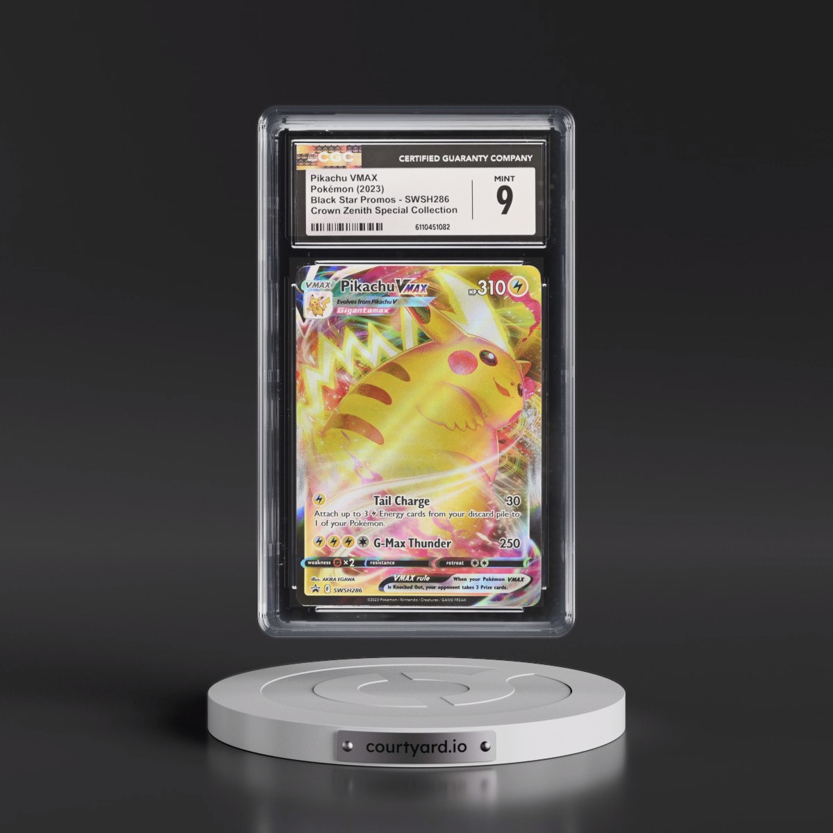 2017 Black Star Promos - Sword & Shield #SWSH286 Pikachu VMAX - Crown Zenith Special Collection (Holo) (CGC 9 MINT)