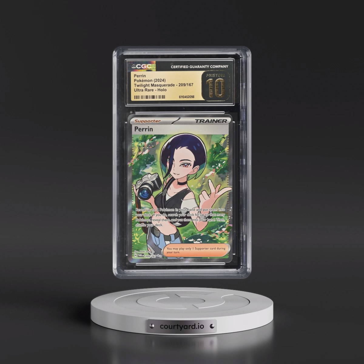 2024 Twilight Masquerade - TWM EN #209/167 Perrin - Ultra Rare Holo (CGC 10 PRISTINE)