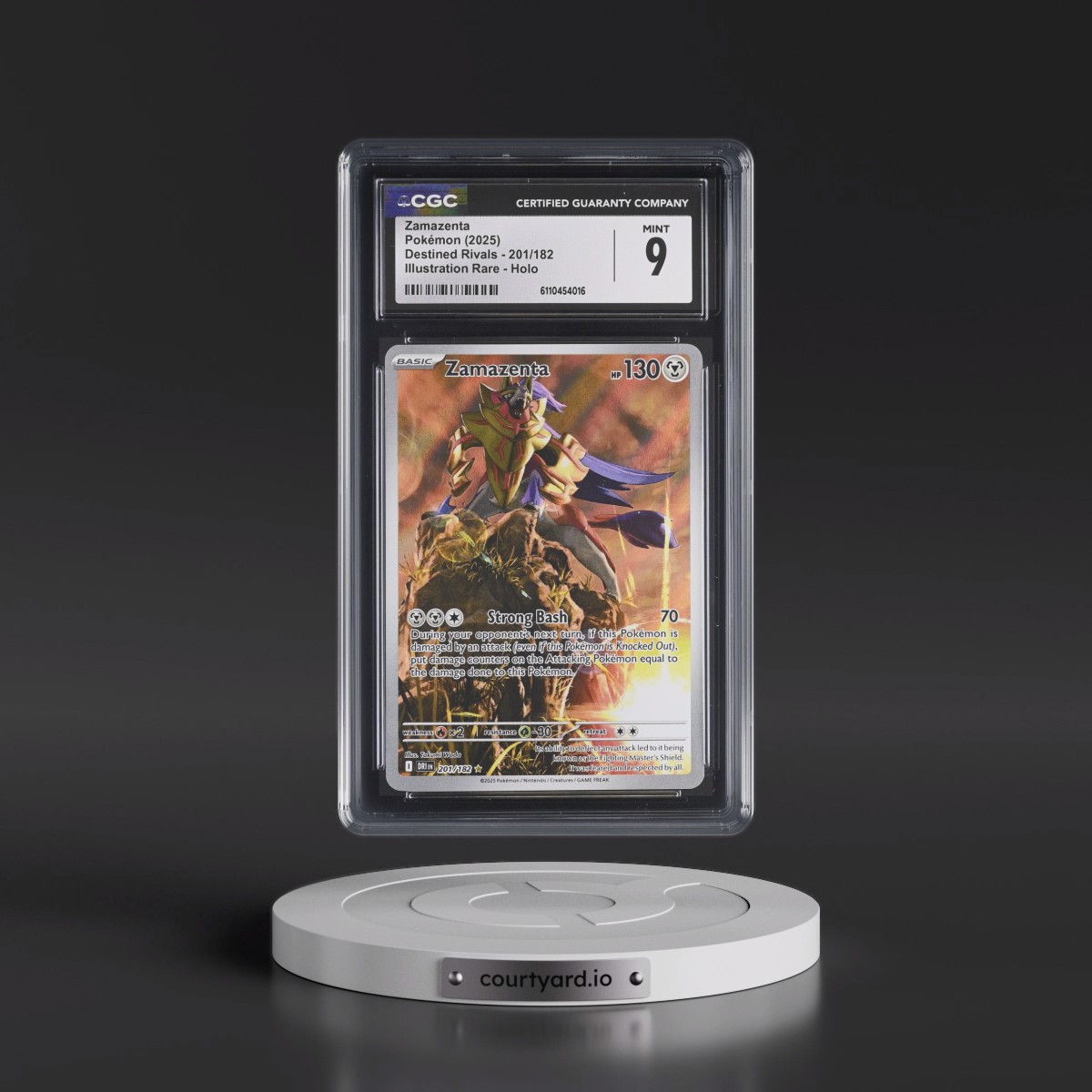 2025 Destined Rivals - DRI EN #201/182 Zamazenta - Illustration Rare Holo (CGC 9 MINT)