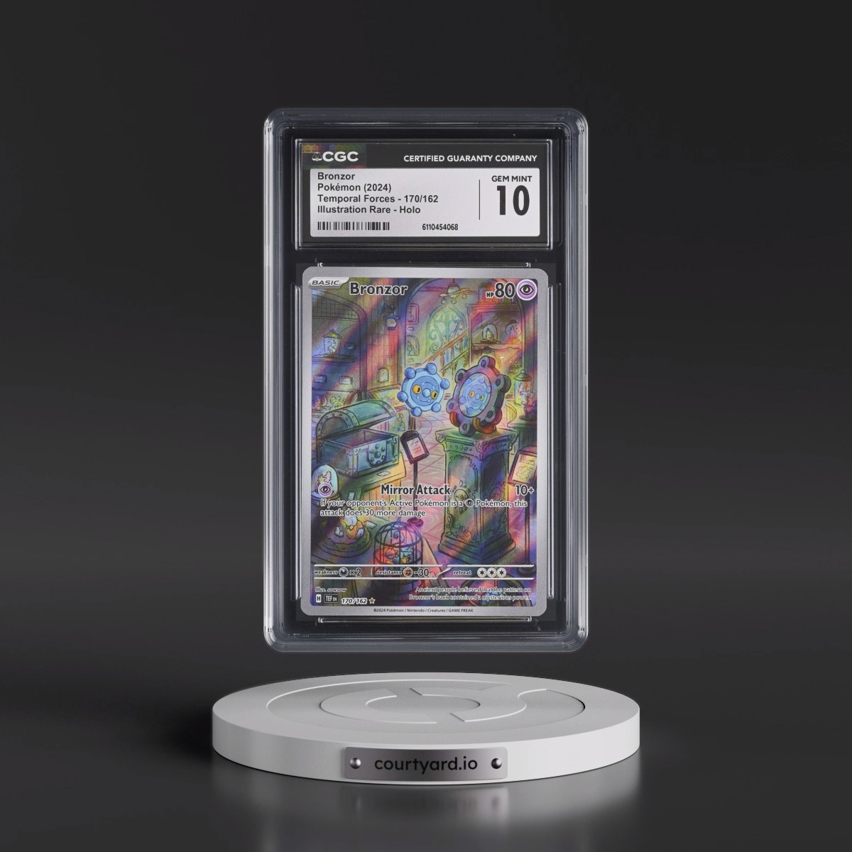 2023 Temporal Forces - TEF EN #170/162 Bronzor - Illustration Rare Holo (CGC 10 GEM MINT)