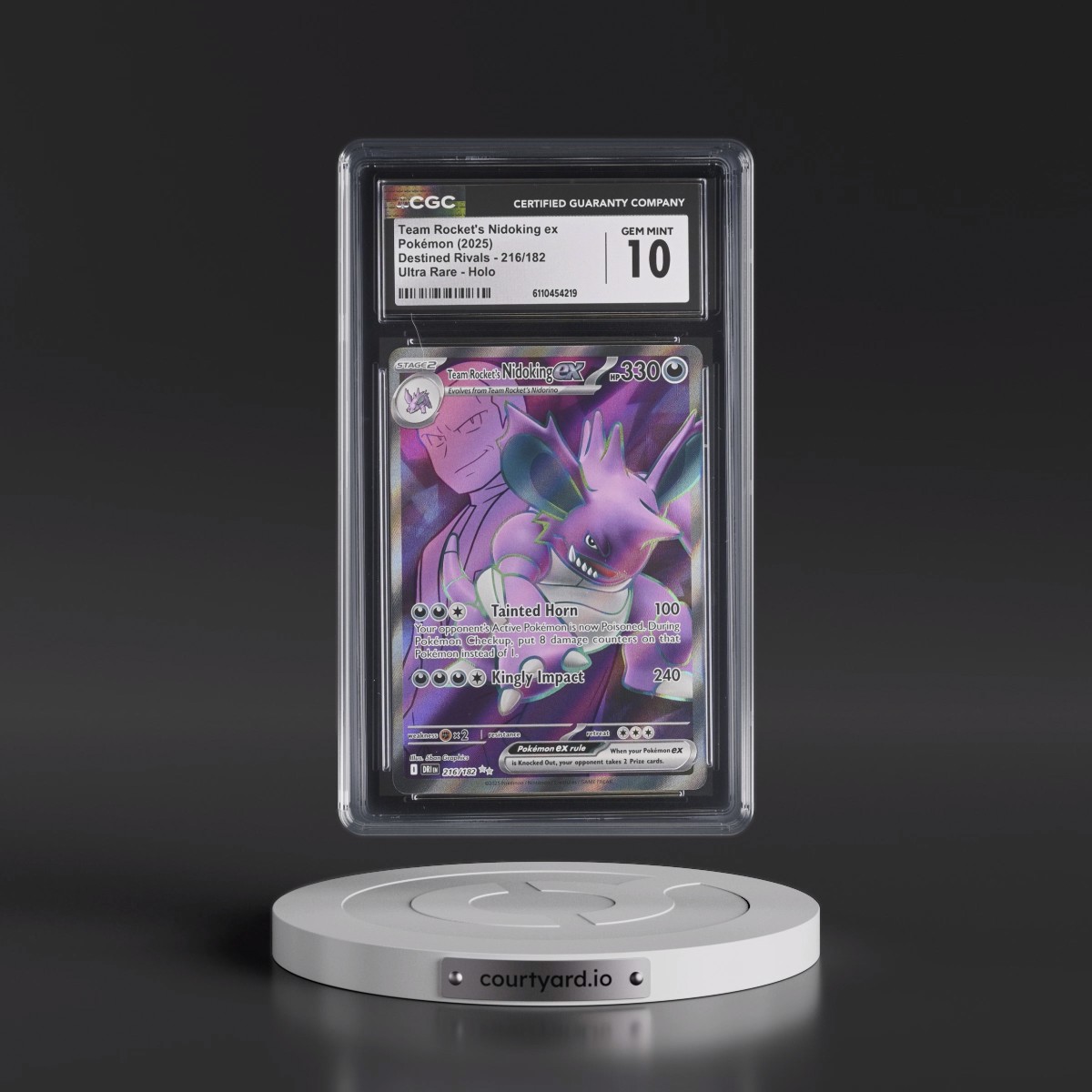 2025 Destined Rivals - DRI EN #216/182 Team Rocket's Nidoking ex - Ultra Rare Holo (CGC 10 GEM MINT)