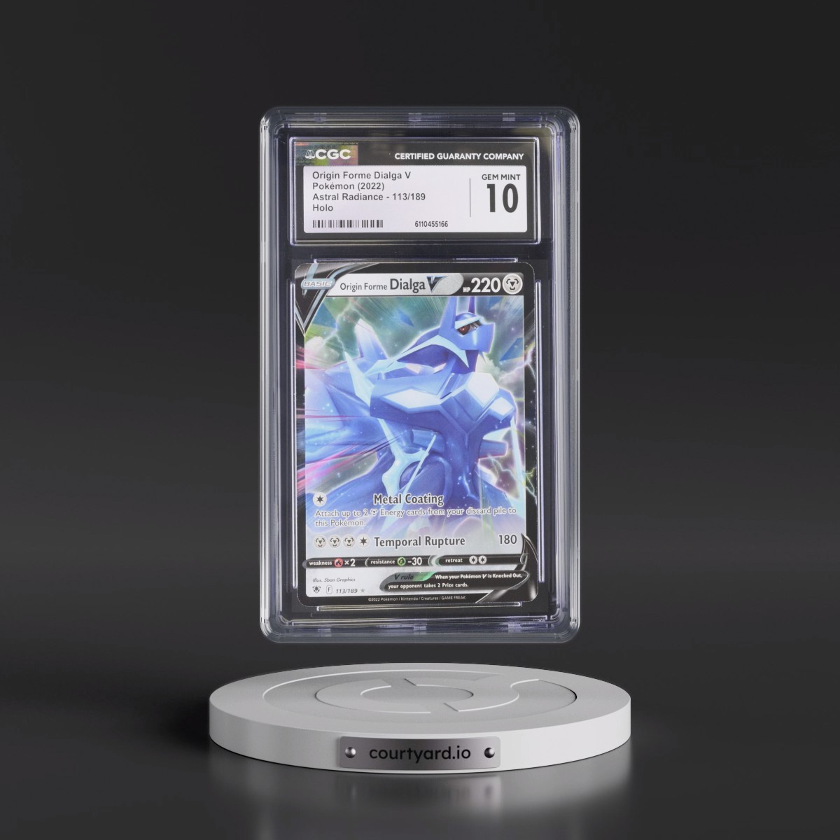 Astral Radiance #113/189 Origin Forme Dialga V - Holo (CGC 10 GEM MINT)