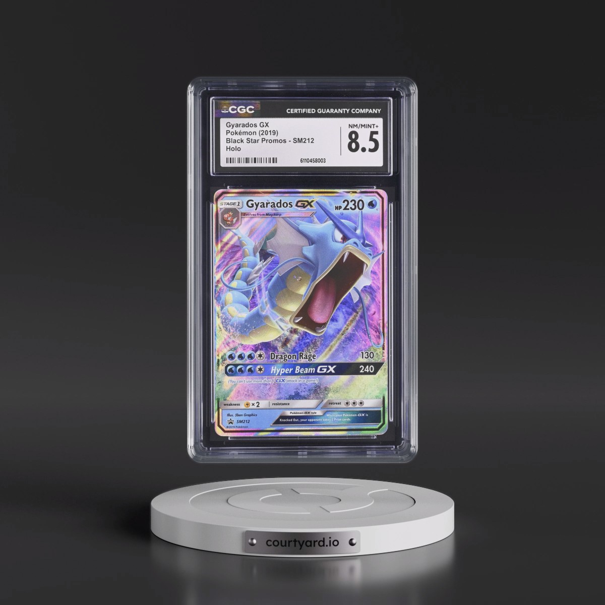 2016 Black Star Promos - Sun & Moon #SM212 Gyarados GX - Holo Holo (Multiple Products) (CGC 8.5 NM-MT+)
