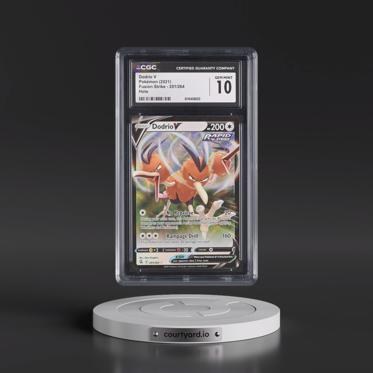 2019 Fusion Strike #201/264 Dodrio V - Holo (CGC 10 GEM MINT)