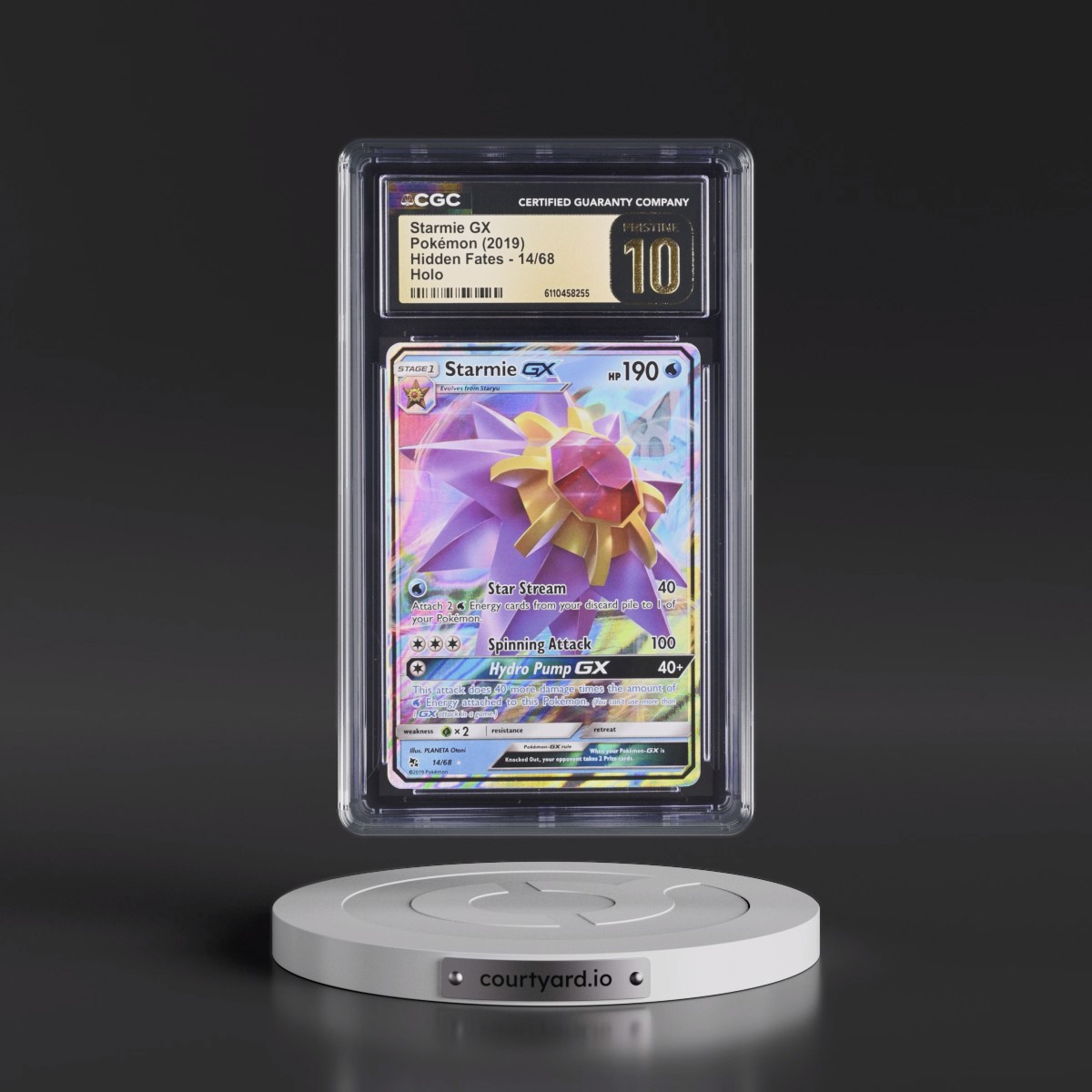 2019 Hidden Fates #14/68 Starmie GX - Holo (CGC 10 PRISTINE)