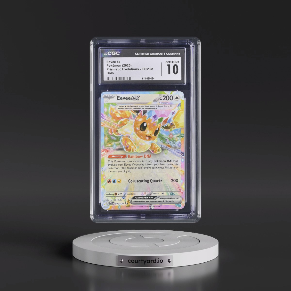 2024 Prismatic Evolutions - PRE EN #075/131 Eevee ex - Holo (CGC 10 GEM MINT)