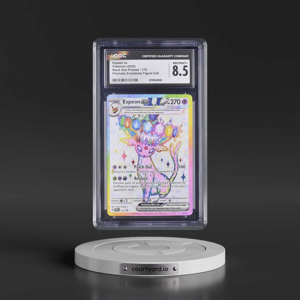 2023 Black Star Promos - Scarlet & Violet SVP EN #175 Espeon ex - Prismatic Evolutions Premium Figure Collection (Holo) (CGC 8.5 NM-MT+)