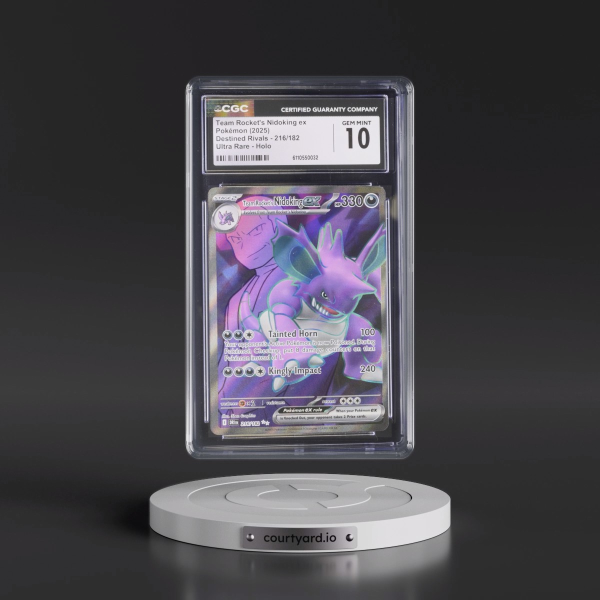 2025 Destined Rivals - DRI EN #216/182 Team Rocket's Nidoking ex - Ultra Rare Holo (CGC 10 GEM MINT)
