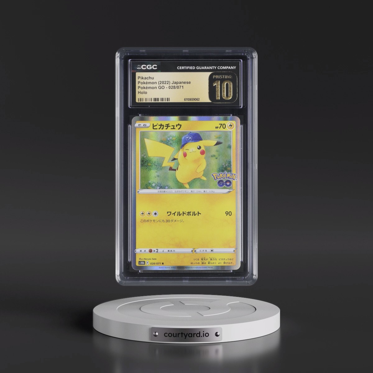 2022 Pokémon GO Pikachu - Holo #028/071 CGC 10
