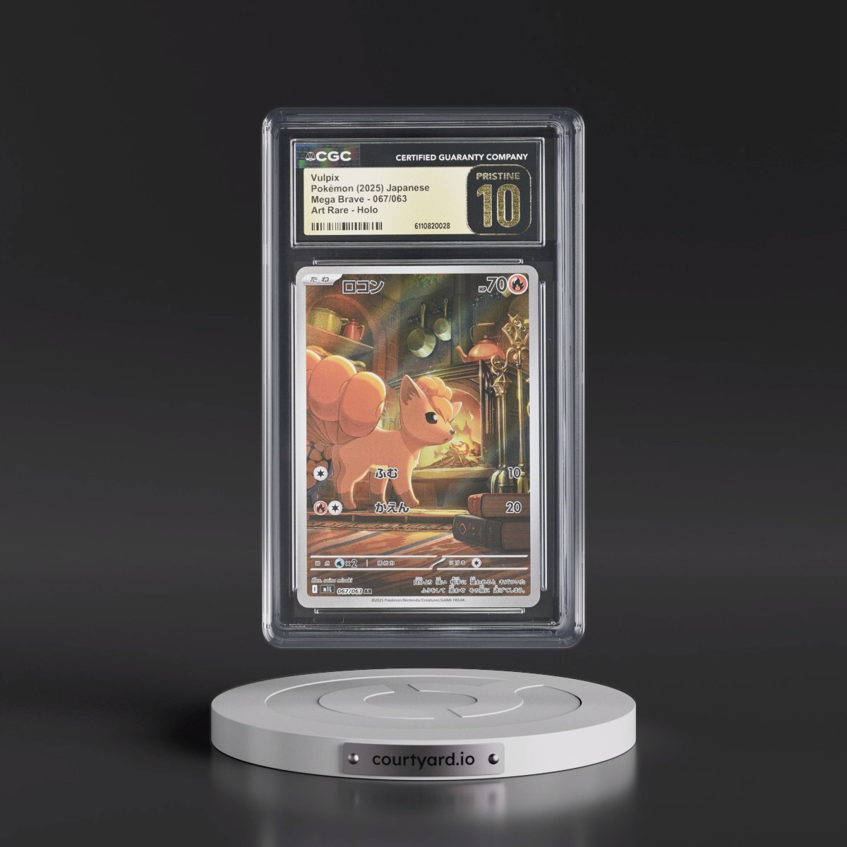 2025 Mega Brave - M1L #067/063 Vulpix - Art Rare Holo (CGC 10 PRISTINE)