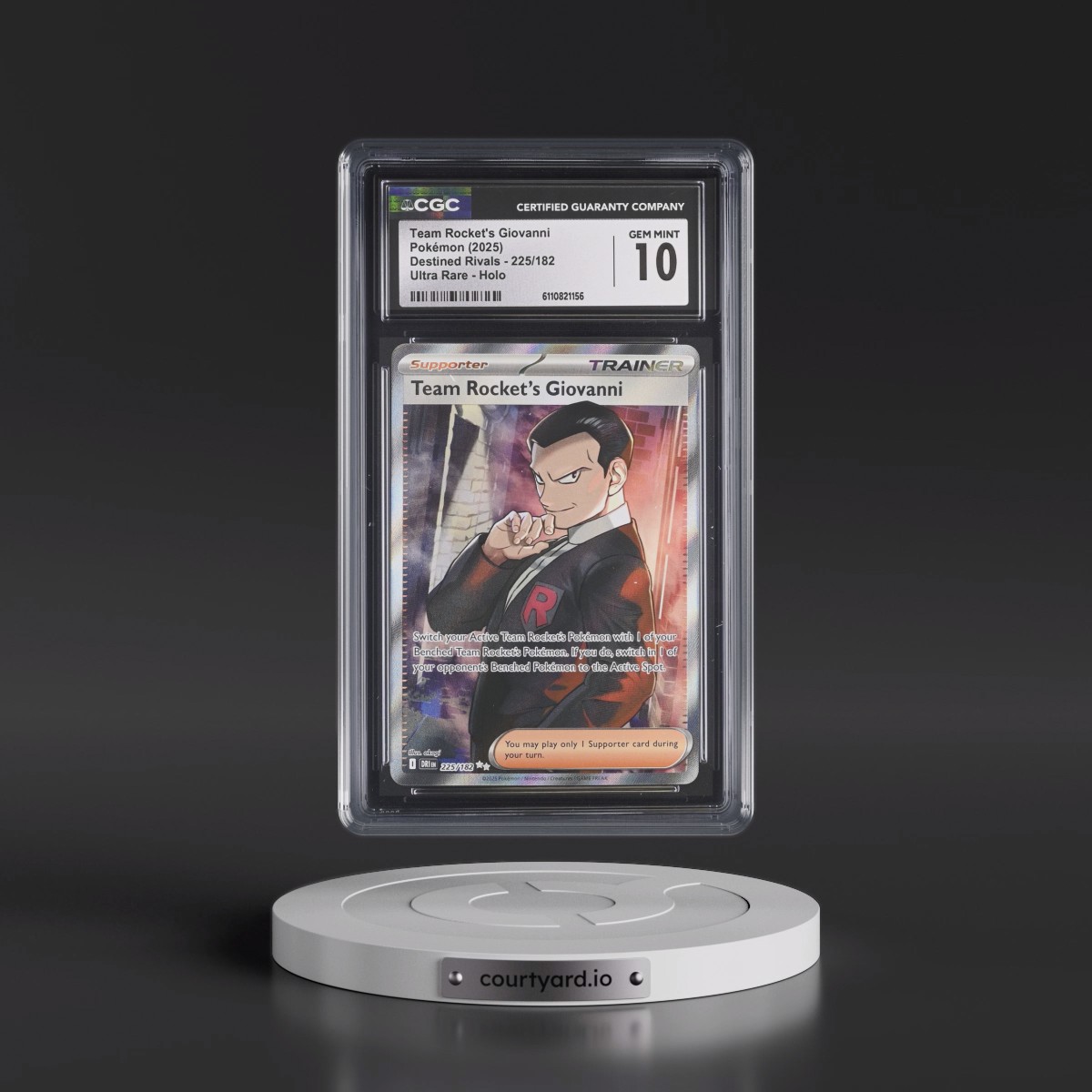 2025 Pokémon Dri EN-Destined Rivals #225 Team Rocket's Giovanni - Ultra Rare (CGC 10 GEM MINT)