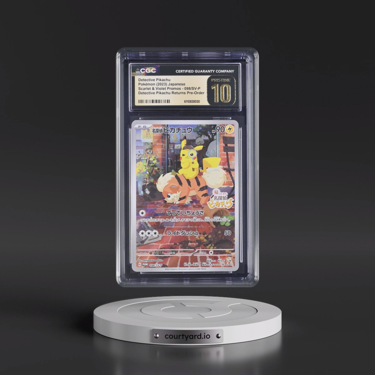 2022 Scarlet & Violet Promos #098/SV-P Detective Pikachu - Detective Pikachu Returns Pre-Order (Holo) (CGC 10 PRISTINE)