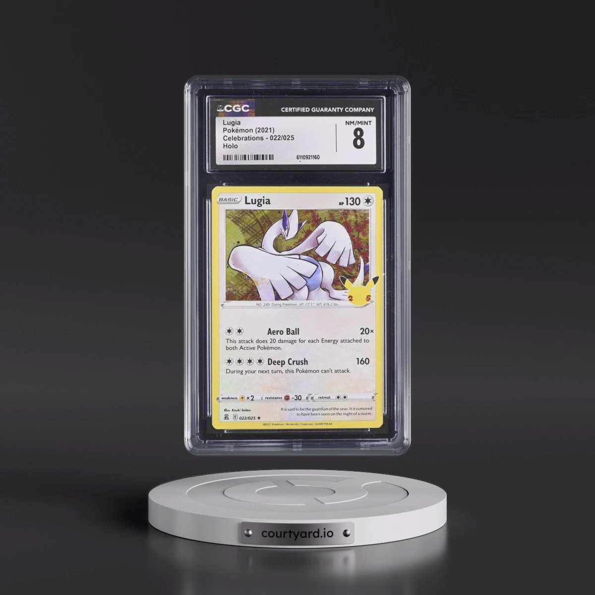 2021 Celebrations #022/025 Lugia - Holo (CGC 8 NM-MT)