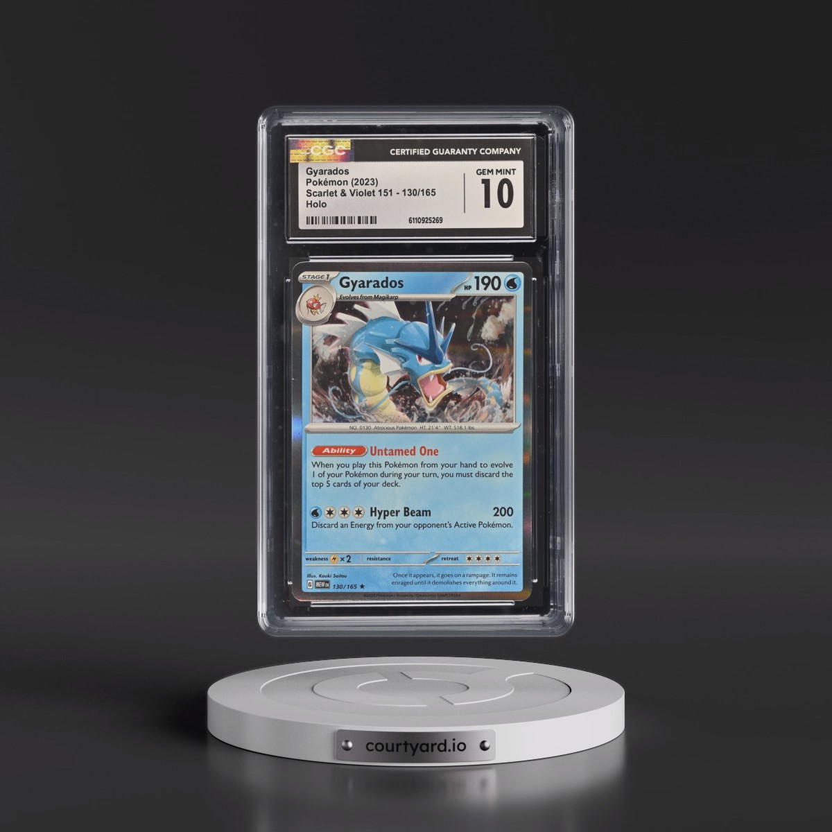 2023 Scarlet & Violet 151 - MEW EN #130/165 Gyarados - Holo (CGC 10 GEM MINT)