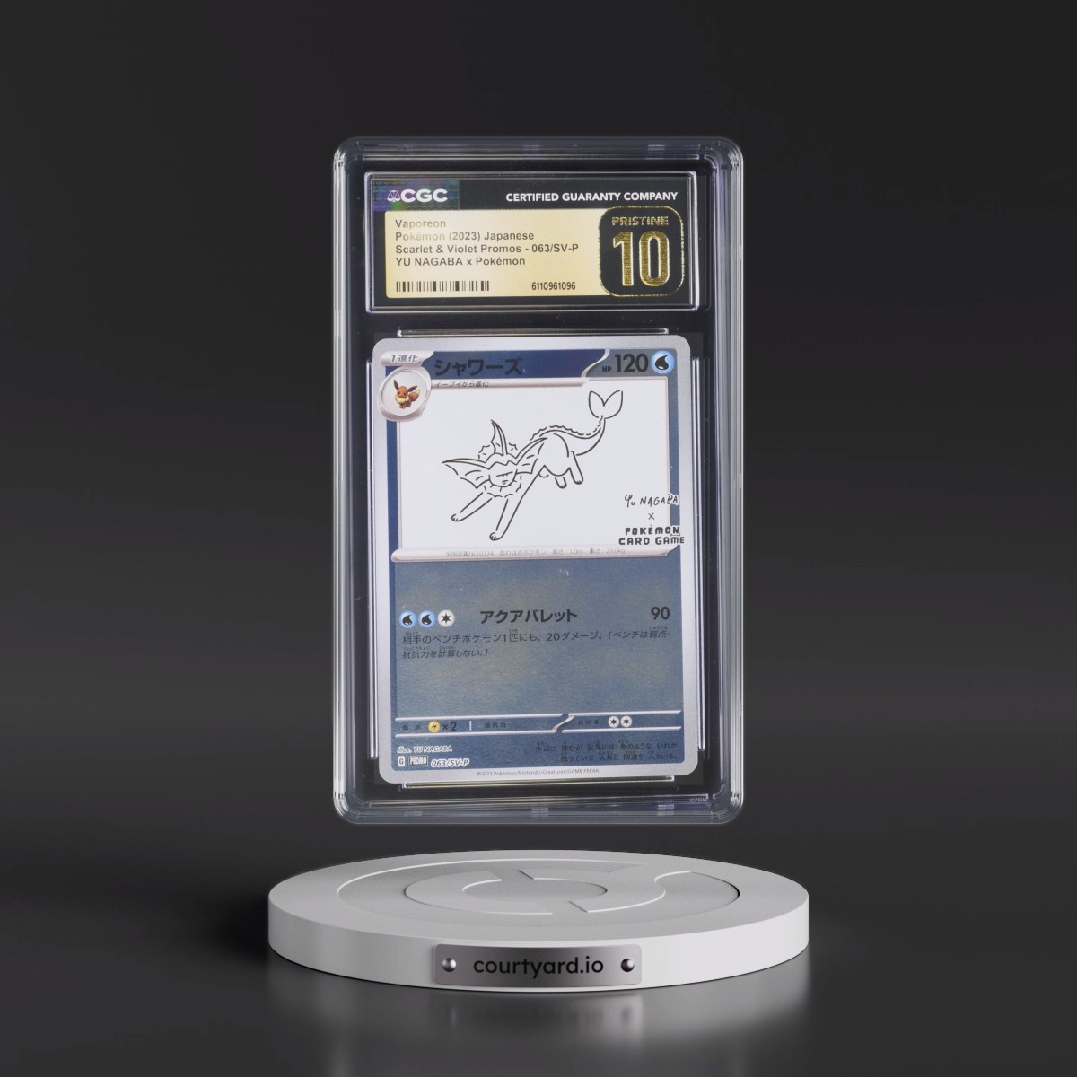 2022 Scarlet & Violet Promos #063/SV-P Vaporeon - Reverse Holo YU NAGABA x Pokémon () (CGC 10 PRISTINE)