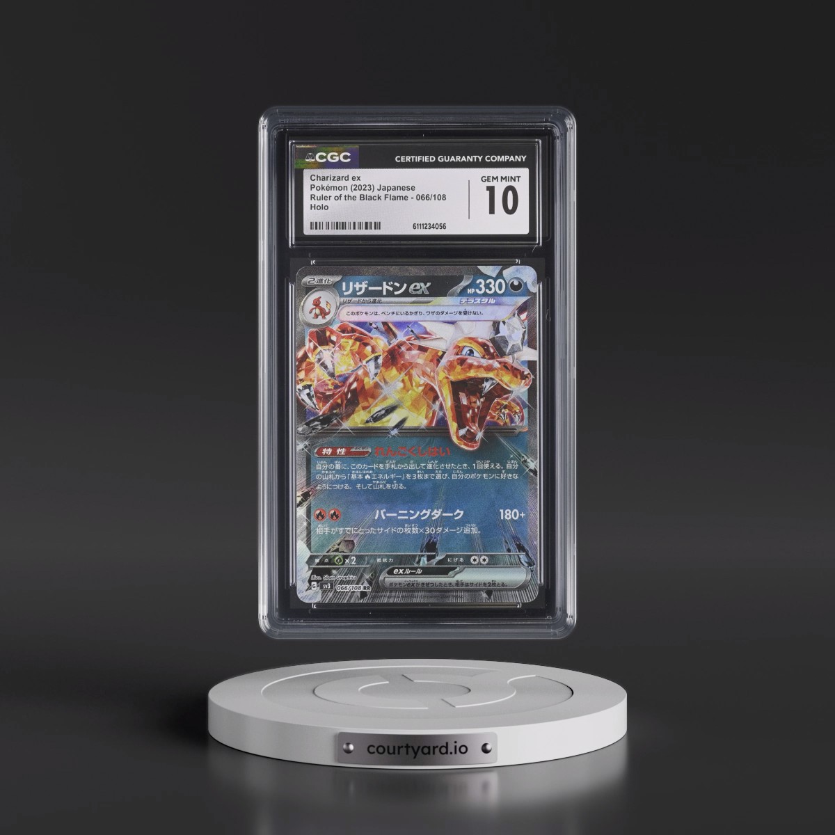 2023 Ruler of the Black Flame #066/108 Charizard ex - Holo (CGC 10 GEM MINT)