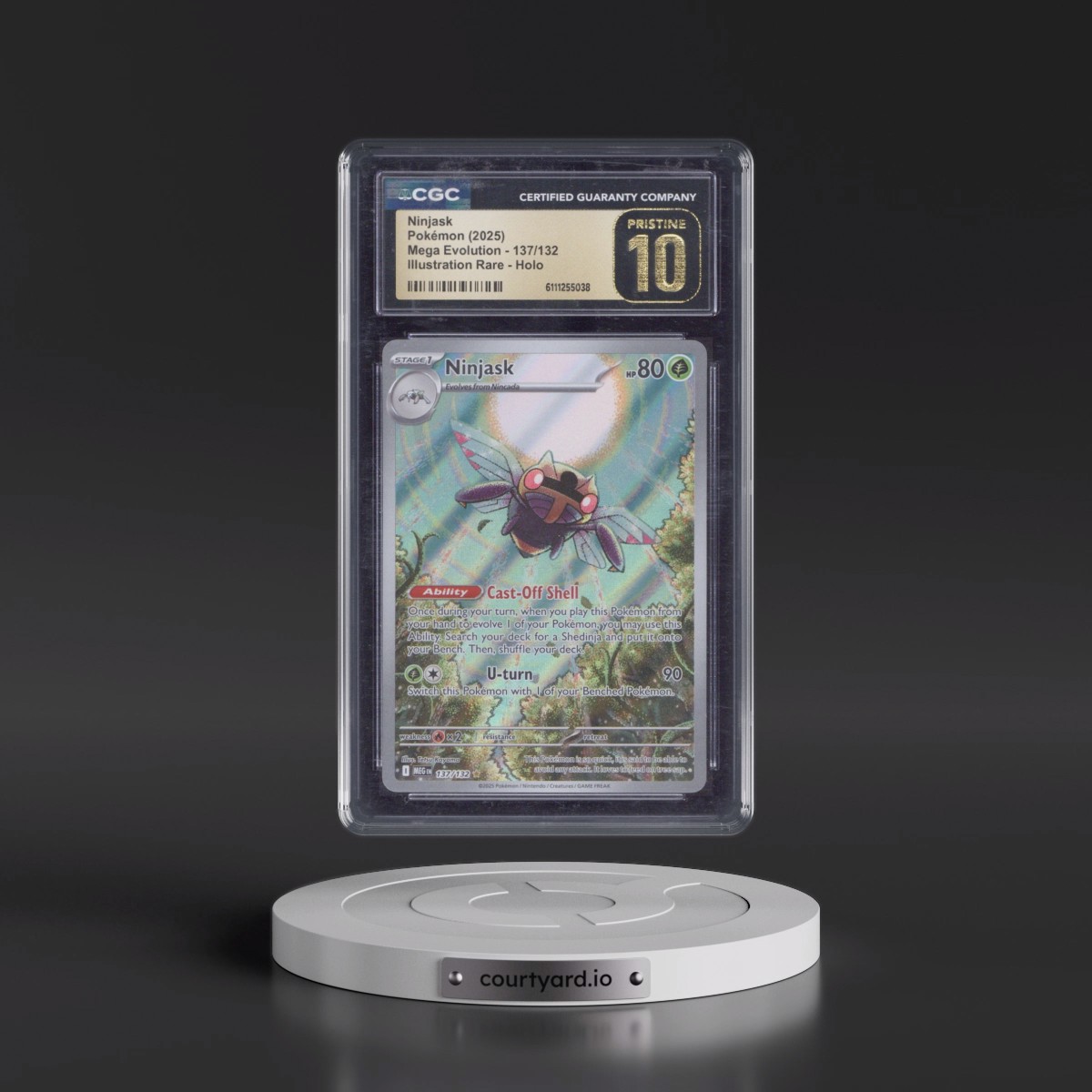 2025 Mega Evolution - MEG EN #137/132 Ninjask - Illustration Rare Holo (CGC 10 PRISTINE)