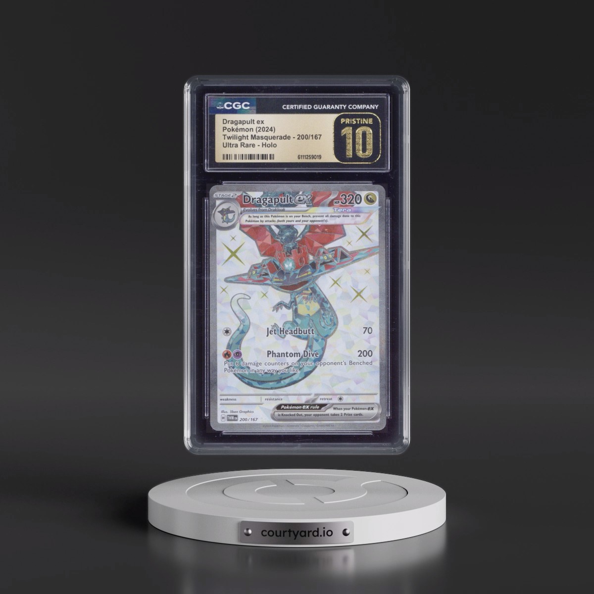 2024 Twilight Masquerade - TWM EN #200/167 Dragapult ex - Ultra Rare Holo (CGC 10 PRISTINE)