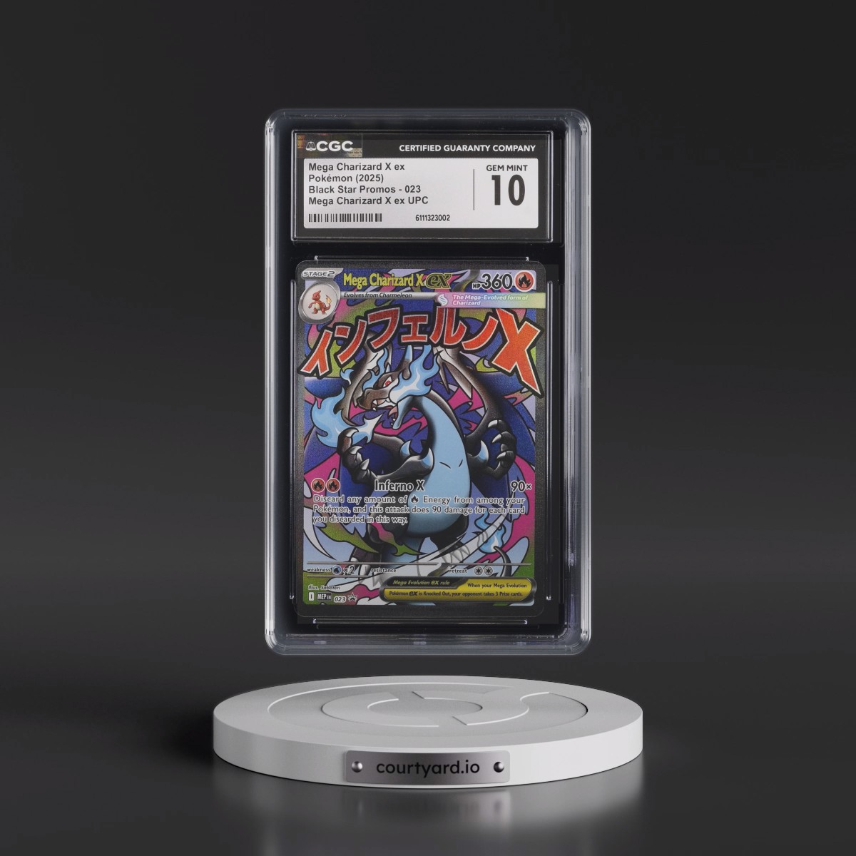 2025 Black Star Promos - Mega Evolution MEP EN #023 Mega Charizard X ex - Mega Charizard X ex Ultra Premium Collection (Holo) (CGC 10 GEM MINT)