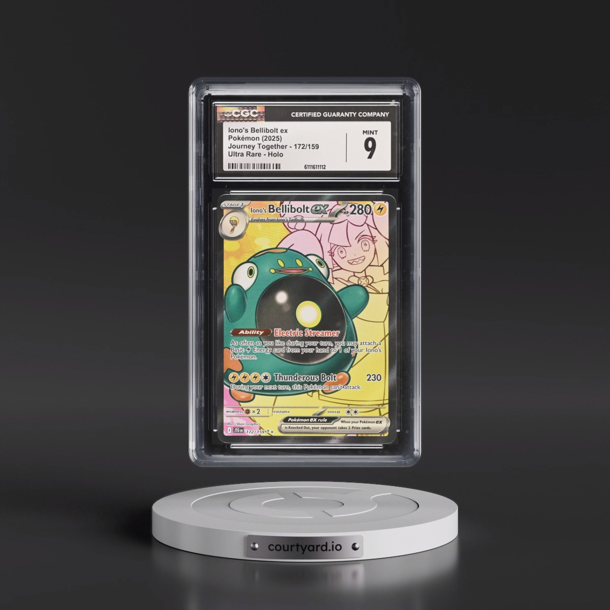 2024 Journey Together - JTG EN #172/159 Iono's Bellibolt ex - Ultra Rare Holo (CGC 9 MINT)