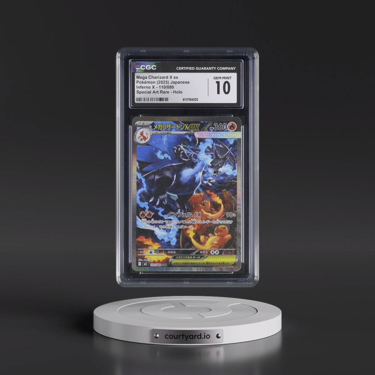 2025 Inferno X - M2 #110/080 Mega Charizard X ex - Special Art Rare Holo (CGC 10 GEM MINT)