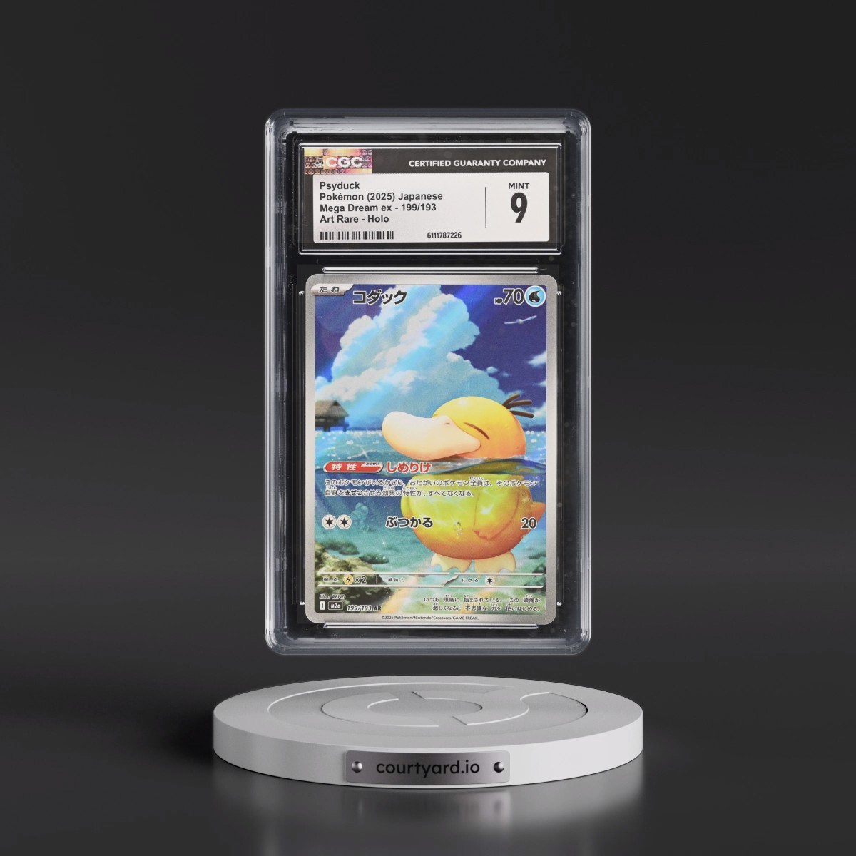 2025 Mega Dream ex - M2a #199/193 Psyduck - Art Rare Holo (CGC 9 MINT)