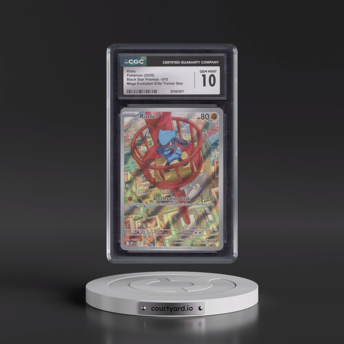 2025 Black Star Promos - Mega Evolution MEP EN #010 Riolu - Mega Evolution Elite Trainer Box (Holo) (CGC 10 GEM MINT)