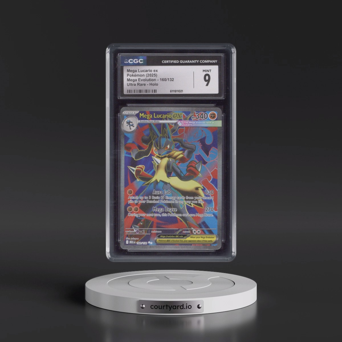 2025 Mega Evolution - MEG EN #160/132 Mega Lucario ex - Ultra Rare Holo (CGC 9 MINT)