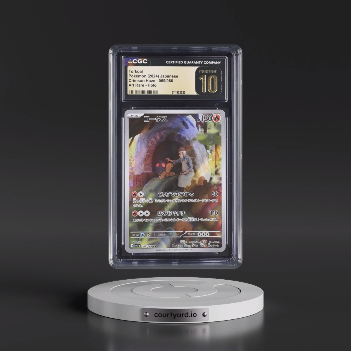 2024 Crimson Haze Torkoal - Art Rare Holo #069/066 CGC 10