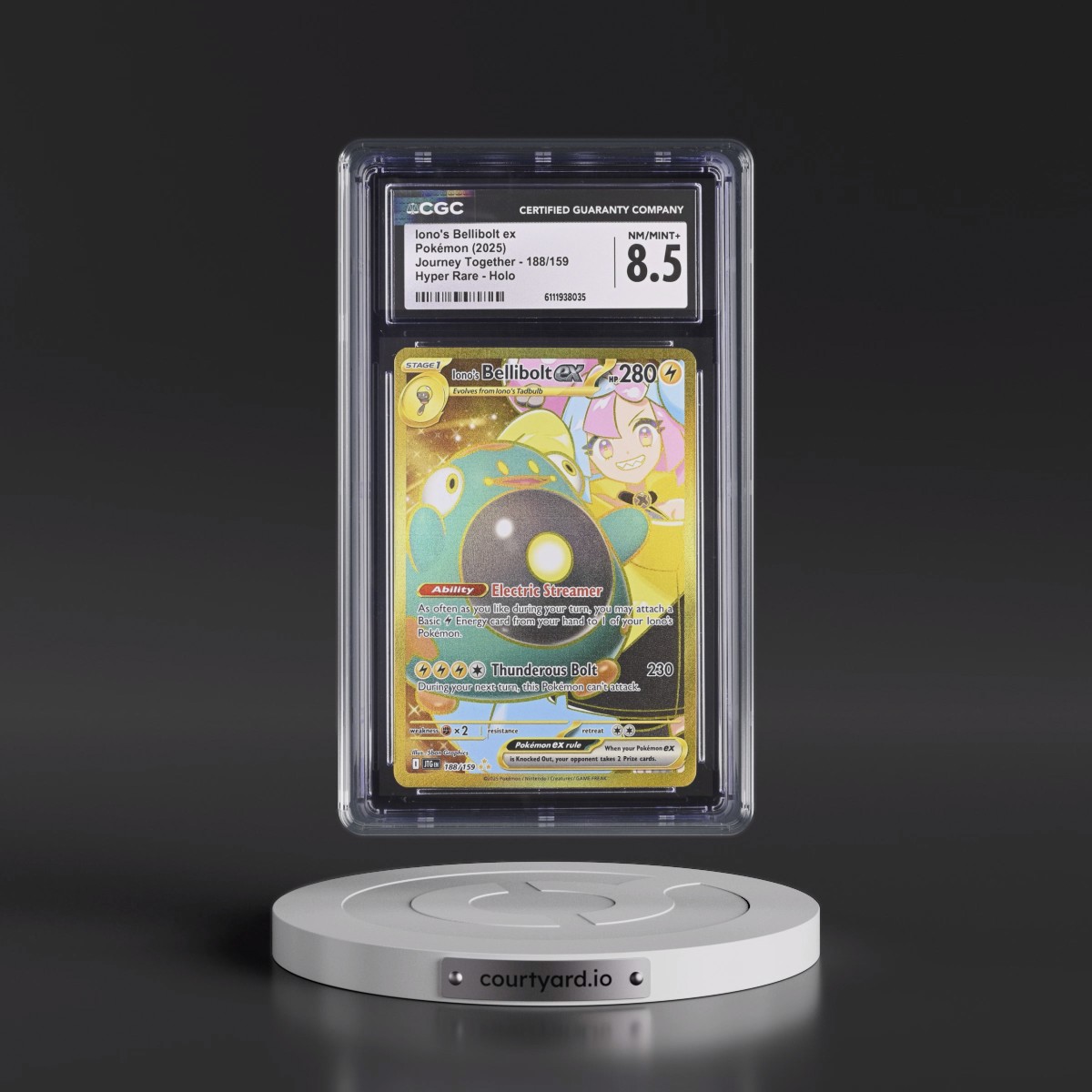 2024 Journey Together - JTG EN #188/159 Iono's Bellibolt ex - Hyper Rare Holo (CGC 8.5 NM-MT+)