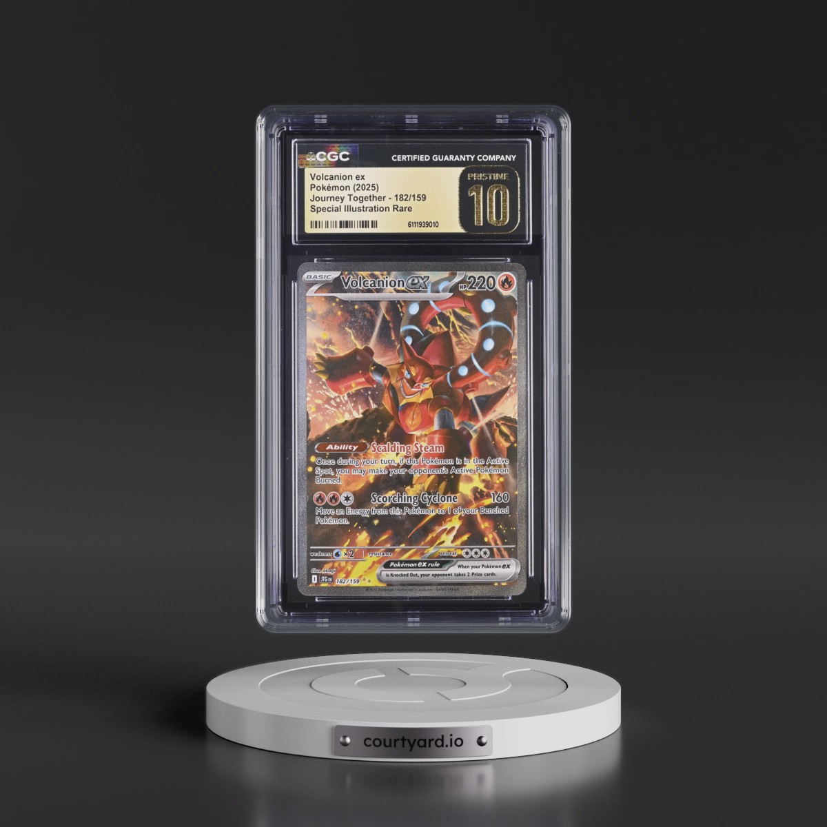 2024 Journey Together - JTG EN #182/159 Volcanion ex - Special Illustration Rare (Holo) (CGC 10 PRISTINE)