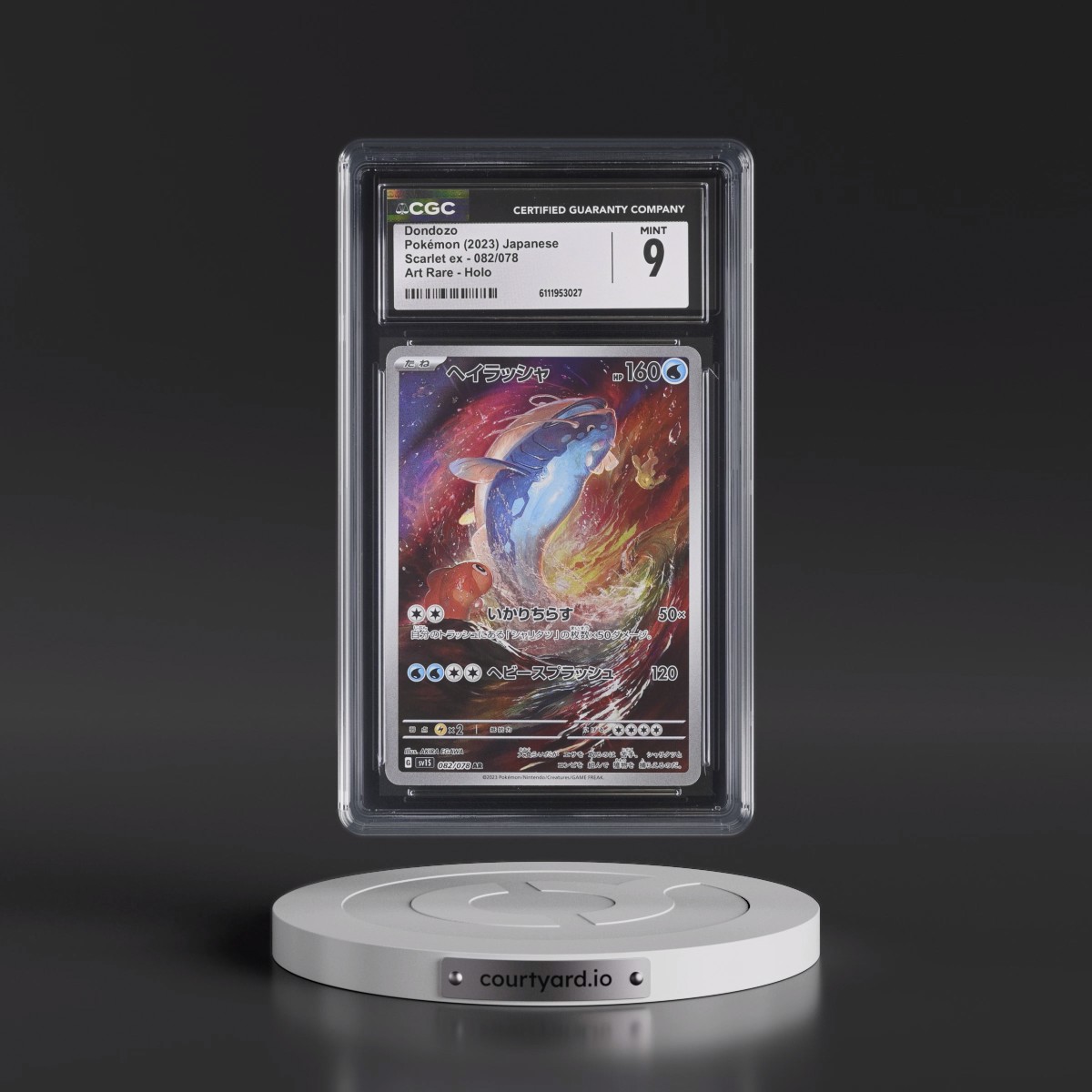 2023 Scarlet ex #082/078 Dondozo - Art Rare Holo (CGC 9 MINT)