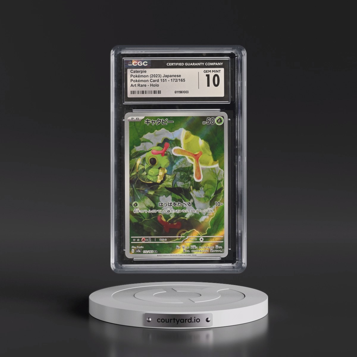 2023 Pokémon Card 151 #172/165 Caterpie - Art Rare Holo (CGC 10 GEM MINT)