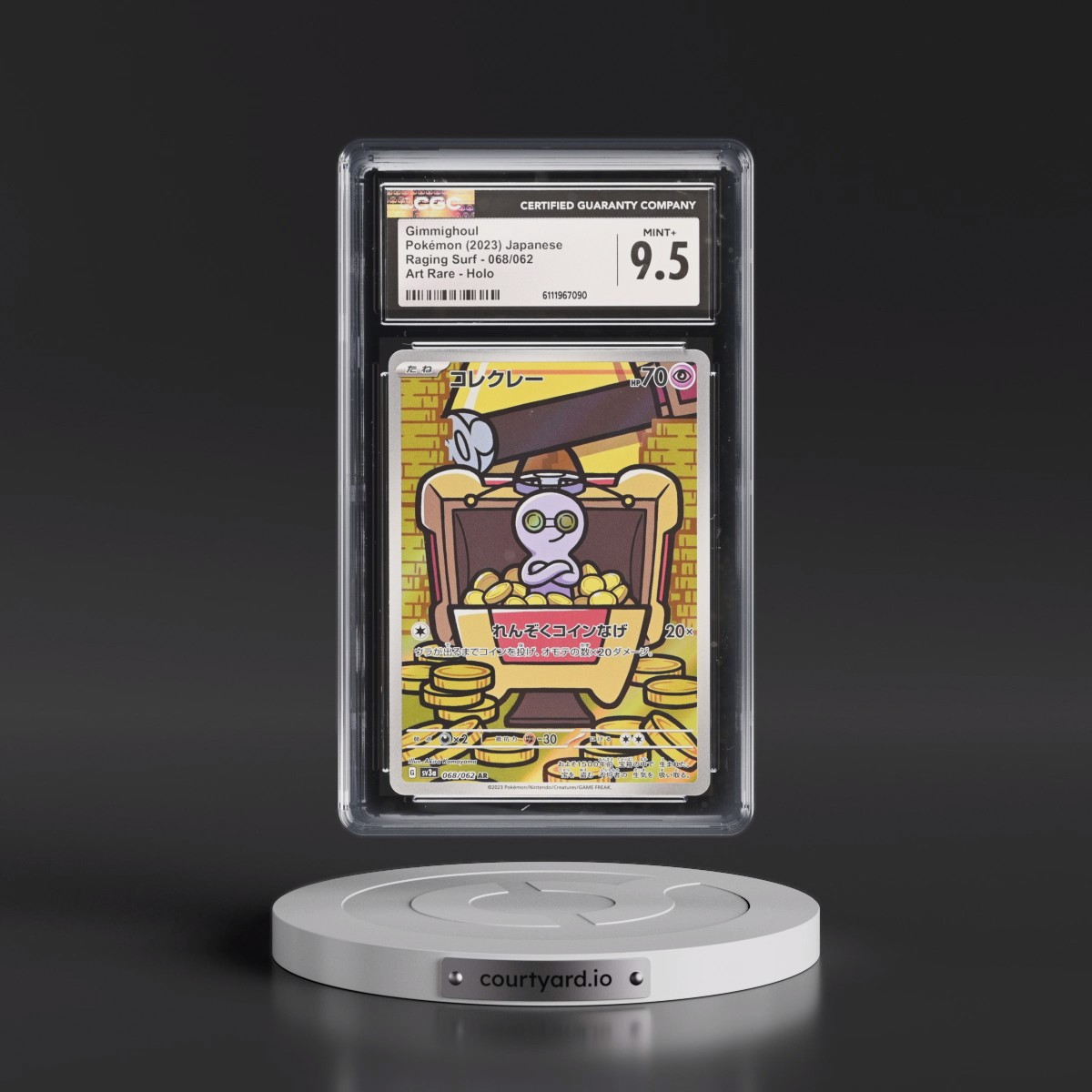 2023 Raging Surf #068/062 Gimmighoul - Art Rare Holo (CGC 9.5 MINT+)