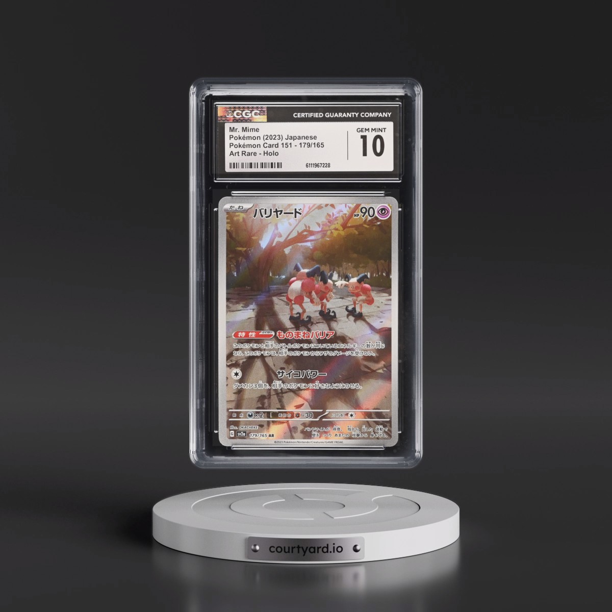 2023 Pokémon Card 151 #179/165 Mr. Mime - Art Rare Holo (CGC 10 GEM MINT)