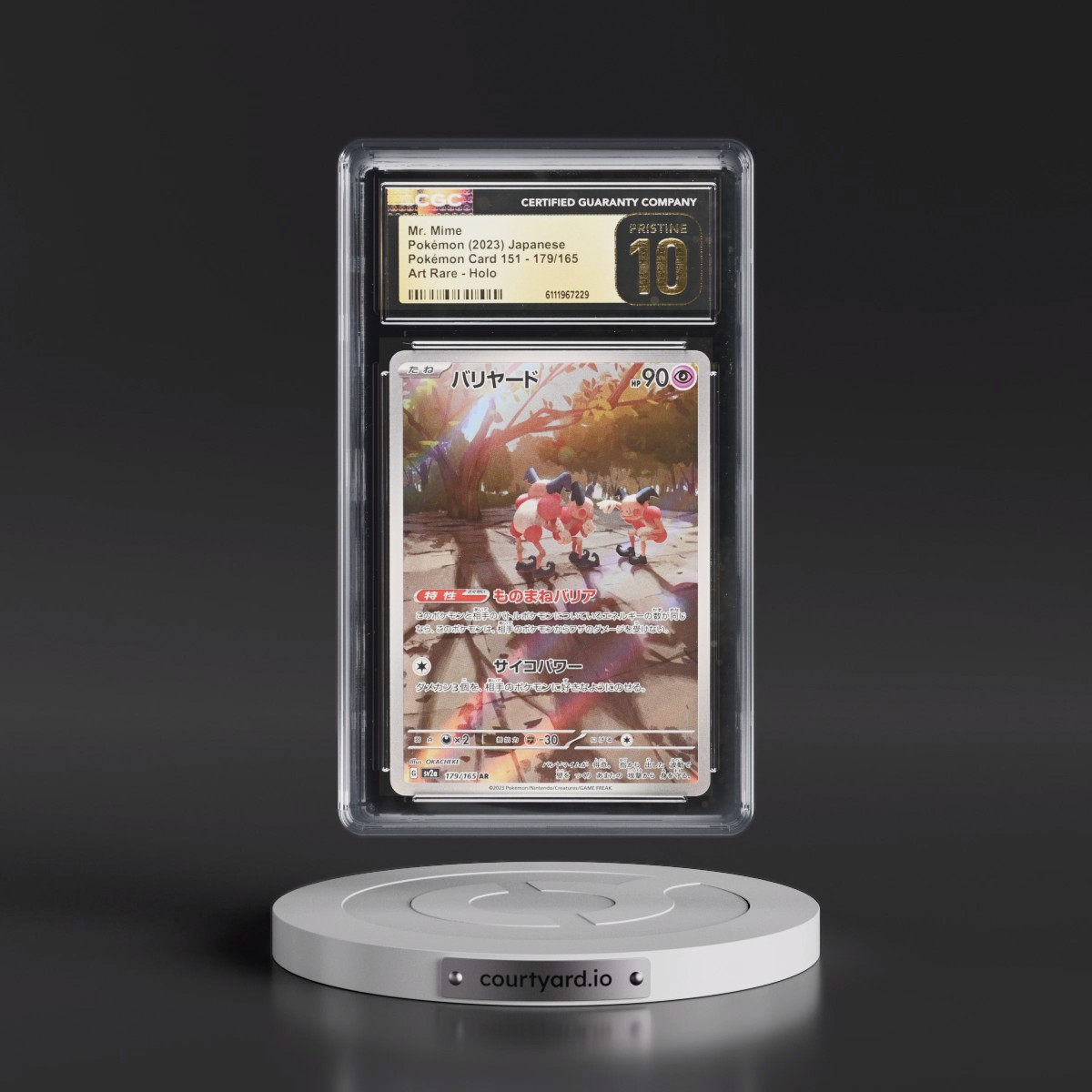2023 Pokémon Card 151 #179/165 Mr. Mime - Art Rare Holo (CGC 10 PRISTINE)