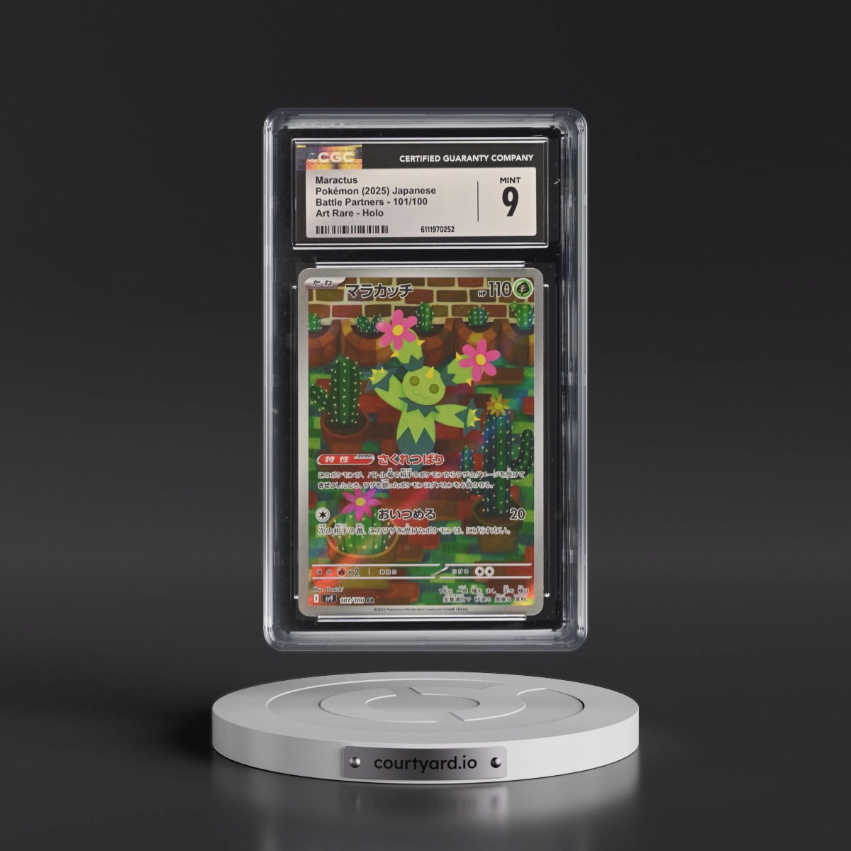 2025 Battle Partners - sv9 #101/100 Maractus - Art Rare Holo (CGC 9 MINT)